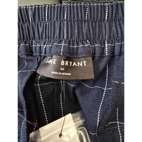 Lane Bryant Size 22 Womens Pants The Perfect Drape Mid-Rise Plaid Nautical NWT - Picture 5 of 7